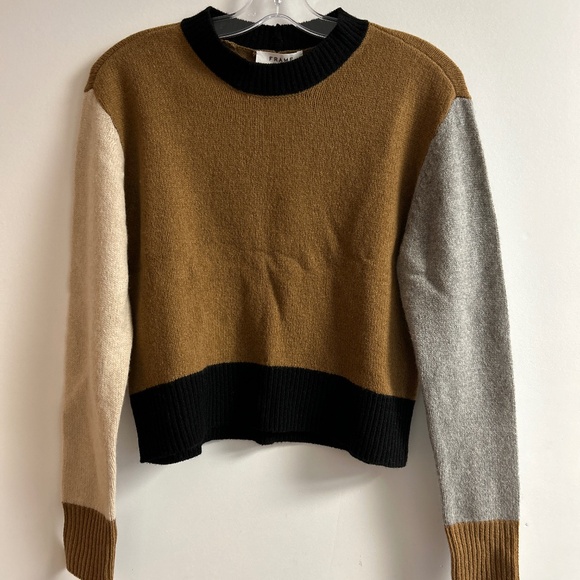 Frame Cashmere colorblock sweater XS - Picture 1 of 9